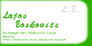 lajos boskovits business card